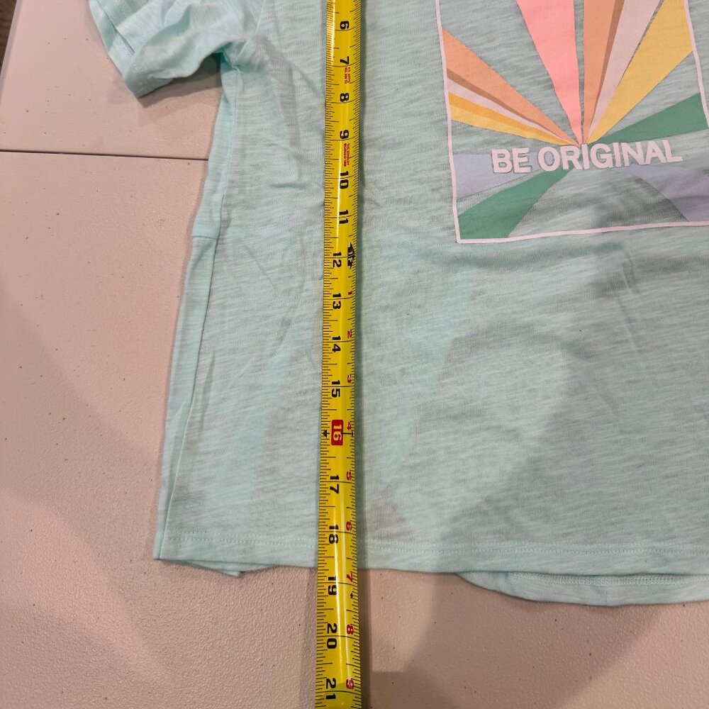 NWT "Be Original" Aqua Tee, Girls XL (16) - Picture 6 of 6